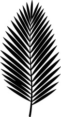 Fototapeta premium Elegant black palm leaf design evokes tropical vibes, perfect for modern branding, summer events, and stylish design projects