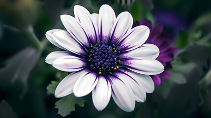 Obraz premium Datura Flowers (Jimsonweed): Large, Showy Trumpet-Shaped Blooms in White, Purple or Pink—Growing in Temperate/Tropical Regions (Roadsides, Wastelands), Known for Toxic Alkaloids (Atropine, Scopolamine