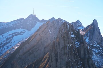 Alpsteingipfel &uuml;ber dem Nebelmeer