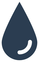 Single oil drop icon vector showing saturated fat indicator for nutrition information labels.
