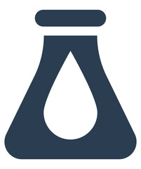 Flask-style icon vector illustrating trans fat measurement used in nutrition facts label design.