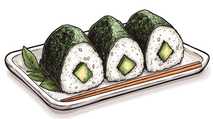 Japanese Food Art on a Plate, Playful Presentation, Cozy Setting, Whimsical View