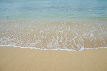 Tropical Beach with Clear Water and Blue Sky