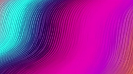 Vibrant abstract waves flow in a colorful gradient, transitioning from orange and cyan to deep magenta with a ribbed texture - Powered by Adobe