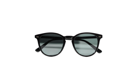 Stylish and classic round sunglasses with a dark frame for eye protection fashion accessory