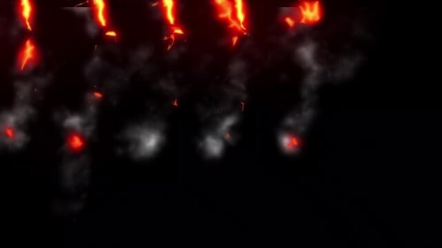 Fire flame tourch looping animation with alpha channel