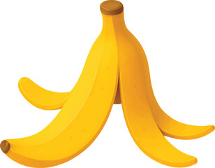 Banana Peel Isometric Illustration