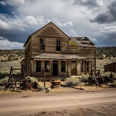 Abandoned House in Bodie, California - A Ghost Town Relic.