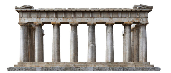 Parthenon Structure in Athens Isolate on Transparent Background, png