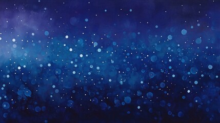 Naklejka premium Blue abstract background with shimmering light circles and glowing particles