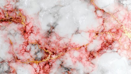 A captivating display of swirling, rose-toned marble veined with striking gold accents, showcasing a beautiful natural pattern.
