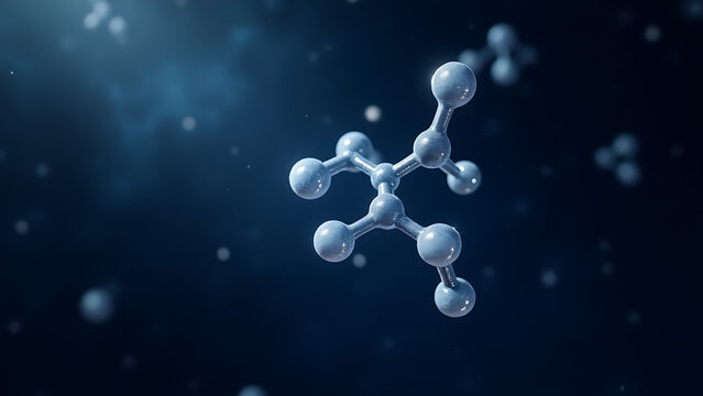 A microscopic image of folic acid (butyrate), a short-chain fatty acid (CH3CH2CH2COOH).