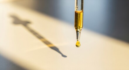 A dropper with a yellow liquid???????????????????