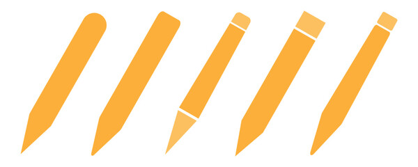 Classic wood pencil icon.