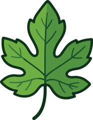 Vibrant green leaf art for nature designs, representing growth and organic beauty in eco-friendly themes and botanical illustrations