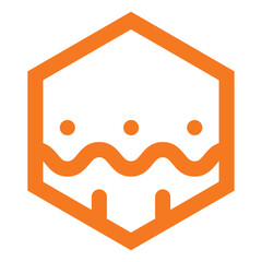 Cholesterol icon vector showing wave symbol for nutrition data and health awareness design.