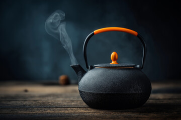 teapot with smoke