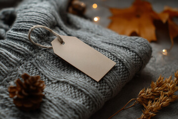 Knitted gray sweater