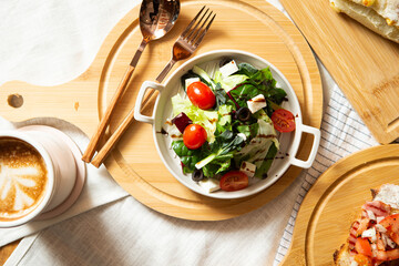 Vegetable salad on a plate