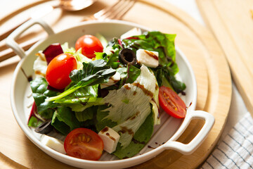 Vegetable salad on a plate