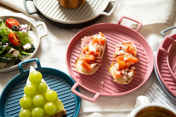 Open sandwich on a plate