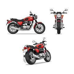 Obraz premium Stunning Motorcycle on Open Road at Sunset