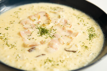 Creamy risotto on a plate