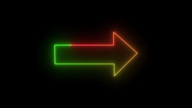 Two color Neon Arrows Right Animation Modern Background