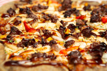 close up of pizza
