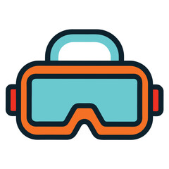 Virtual Reality Glasses Icon &ndash; Modern VR Device Vector