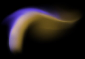 Abstract Swirl Background with Blue and Yellow Nois on Black Background
