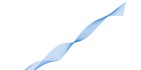 Fototapeta premium Blue Wave Line Abstract Background Template for Business or Technology Banner. Abstract Blue Waves Background. Abstract flowing blue waves on white background. Blue Wave Line Abstract Background. 