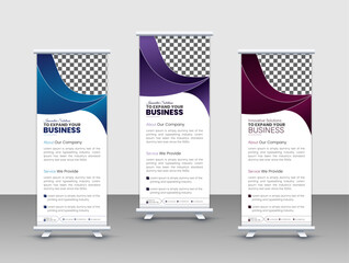 Professional roll-up banner design for corporate businesses.
