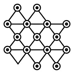 Illustration of a geometric pattern made of connected circles, creating a visually interesting design