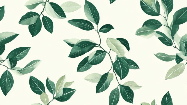 Elegant botanical seamless motif with Erythrina vespertilio