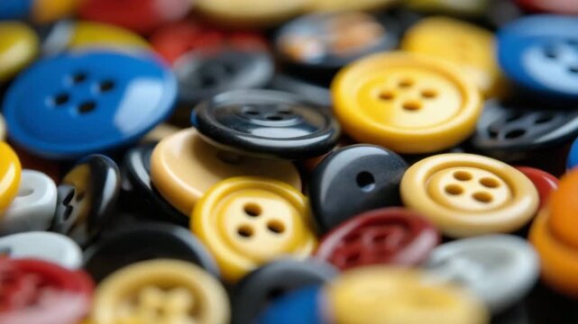 Explore a colorful collection of buttons in various sizes