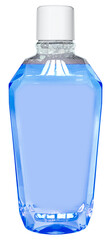 Blue water mouth wash in bottle