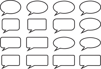 Obraz premium Diverse speech bubbles for communication and ideas