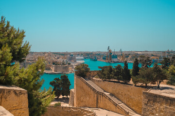 Valletta, Malta – City View with Boats and Historic Streets