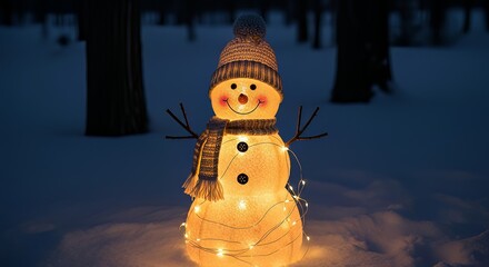 Winter Wonderland with Snowy Trees and Clear Blue Sky