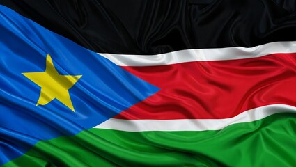 Naklejka premium South Sudan Flag
