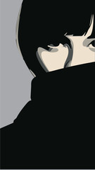 Mysterious Portrait with High...