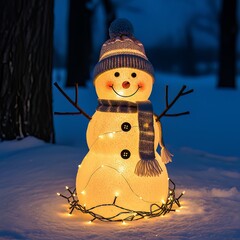 Winter Wonderland with Snowy Trees and Clear Blue Sky