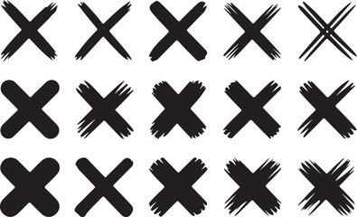 Fototapeta premium Stylish X marks for design projects and marking options