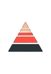 Abstract Flat Vector Pyramid Hierarchy Diagram