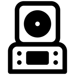 Centrifuge. Outlined stroke vector icon with black-filled details.