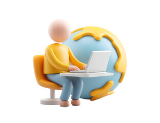 office workers, PNG,isolated,no background,assets,3d,clay,render,illustration,toycore