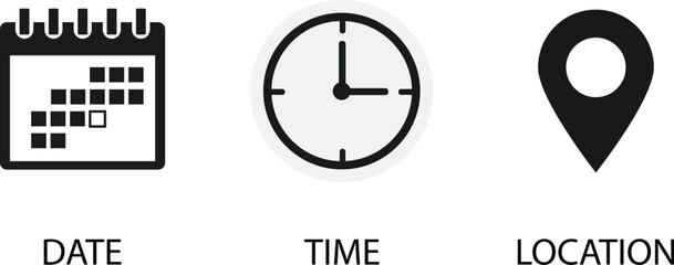 Date time location event planning schedule appointment info