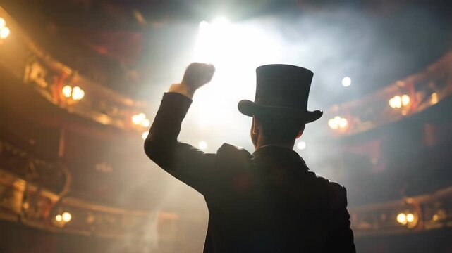 The Greatest Showman On Stage Greets The Audience.