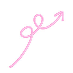 Upward Spiral Arrow Icon Elegant Pink Design for Direction and Growth in Digital Graphics